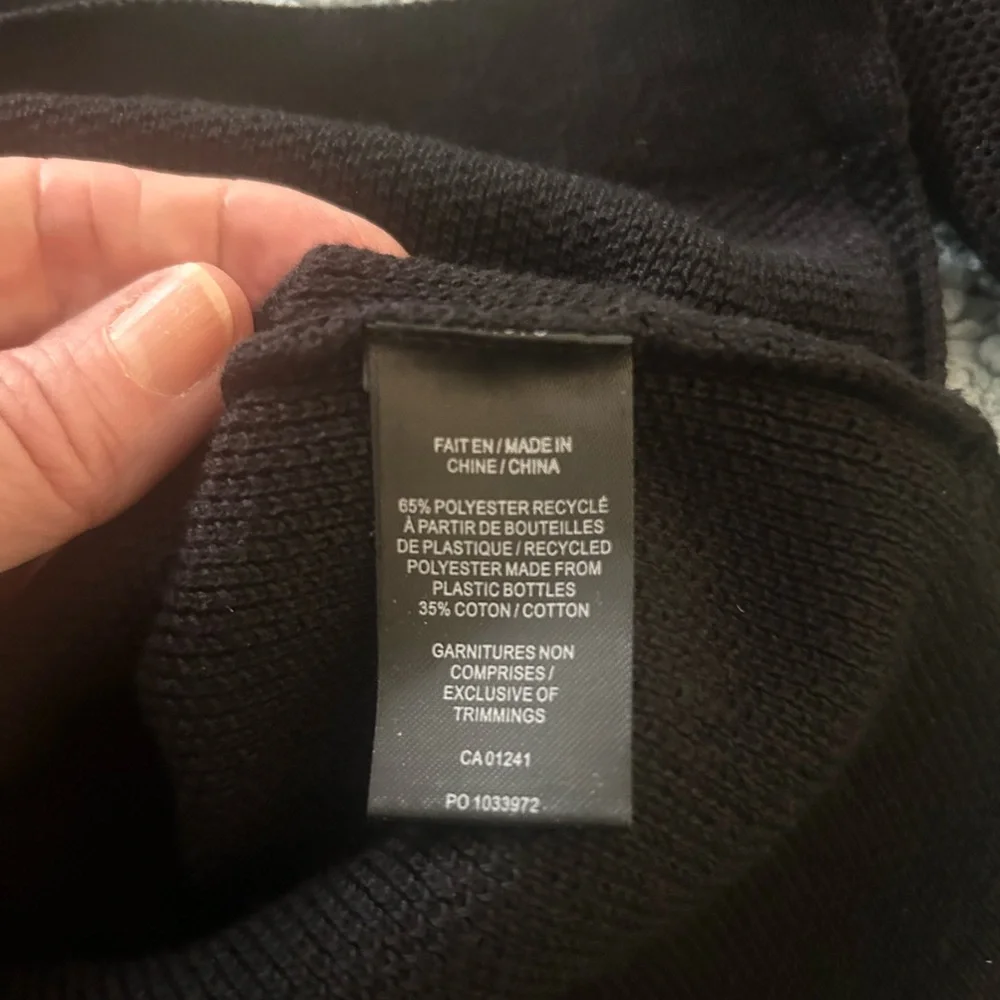 Simons Le 31 - Men's Black with Gray Trim Crewneck Sweater - Picture 6 of 9